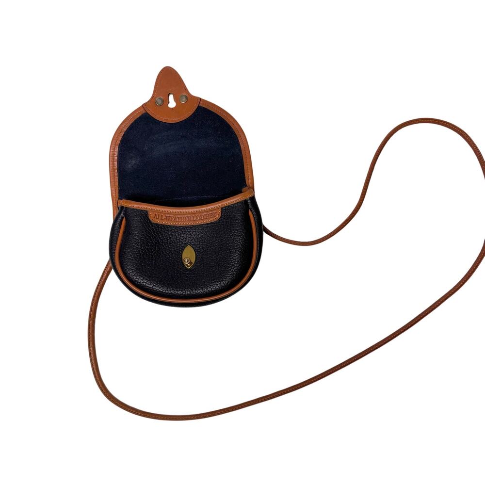 Dooney & Bourke Navy Blue Leather Calvary Crossbody Belt Bag Convertible 6" x 5" - Picture 2 of 10